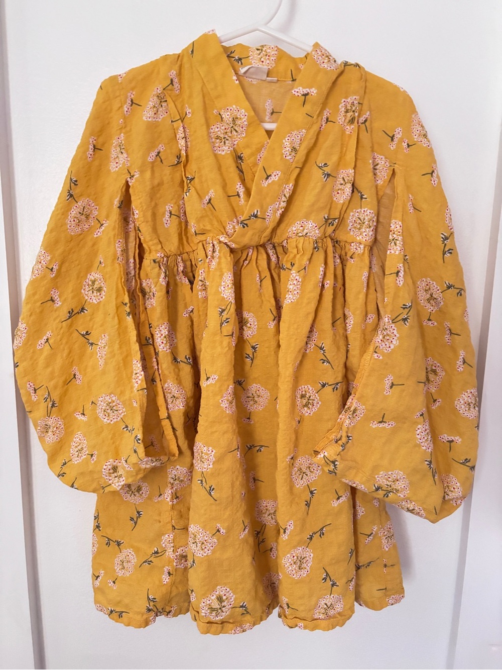 Kids Floral Traditional Kimono bought in Japan - Yellow